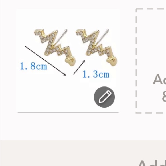 "Warrior" Heartbeat Diamond Minimalist EKG Everyday Nurse/Doctor Stud Earrings - Picture 9 of 9